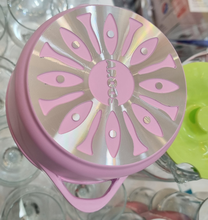 کف سرویس قابلمه ۵ پارچه گرانیت نوزاد عروس تفلون مدل ویکتوریا رنگ صورتی