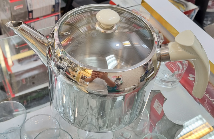 کتری استیل دسته باکالیت سوفرام مدل سافت دسته کرم