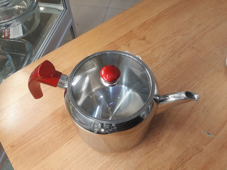 کتری استیل دسته باکالیت سوفرام مدل سافت دسته قرمز