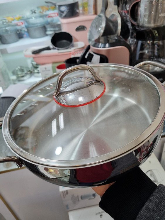 درب تابه دودسته استیل کاراجا ترک مدل Emirgan سایز ۲۴