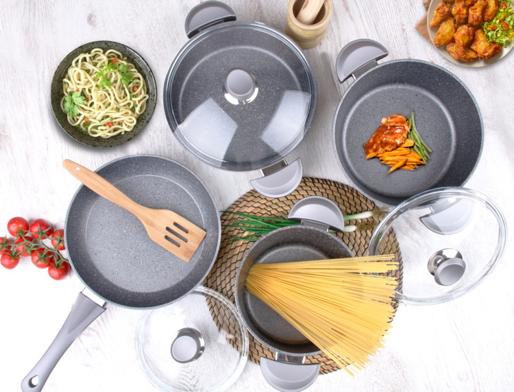 OMS Türkiye 7 Parça Granite Tencere Seti Code 3005