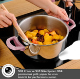 آشپزی در زودپز روگازی دوقلو استیل ۴+۶ لیتر کاراجا ترک مدل Perfect رنگ صورتی