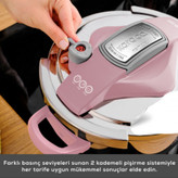 فیلتر بخار زودپز روگازی دوقلو استیل ۴+۶ لیتر کاراجا ترک مدل Perfect رنگ صورتی