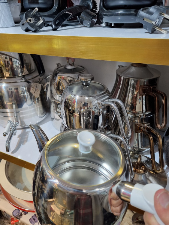 Sofram Türkiye Beyaz Bakalit Sapli Paslanmaz Çelik Çaydanlık