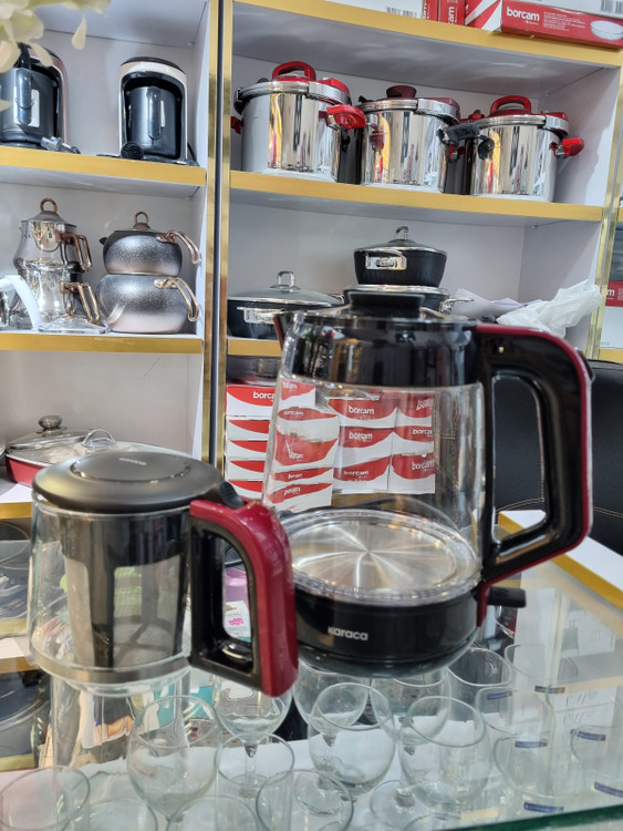 چایساز شیشه پیرکس کاراجا رنگ قرمز