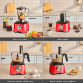 ویژگی های غذاساز ۱۰ کاره کاراجا مدل Mastermaid Power Multifunctional رنگ قرمز