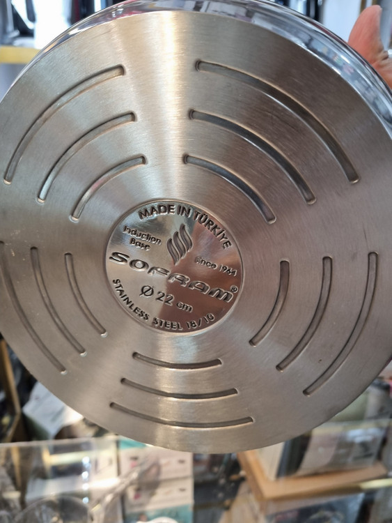 کف قابلمه استیل ضدزنگ ۱۸.۱۰ سوفرام مدل سافت سایز ۲۲