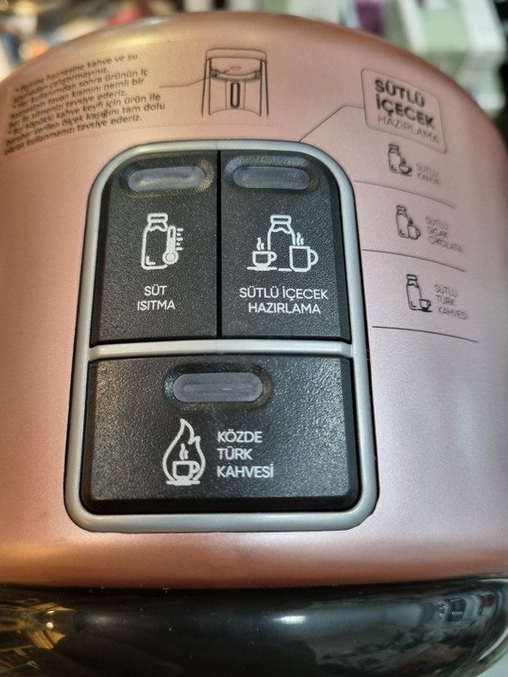 دکمه های قهوه ساز و شیر قهوه ساز کاراجا ترکیه مدل Hatır Mode رنگ رزگلد
