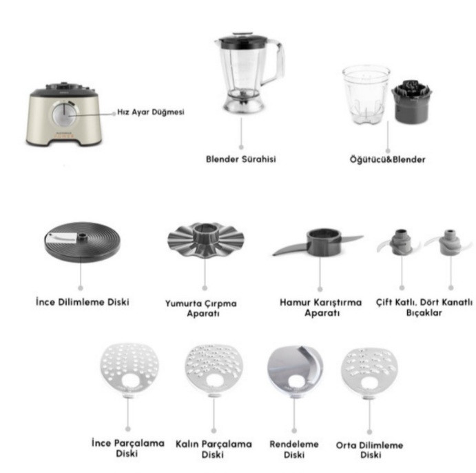 اجزای غذاساز ۱۰ کاره کاراجا مدل Mastermaid Power Multifunctional رنگ صورتی