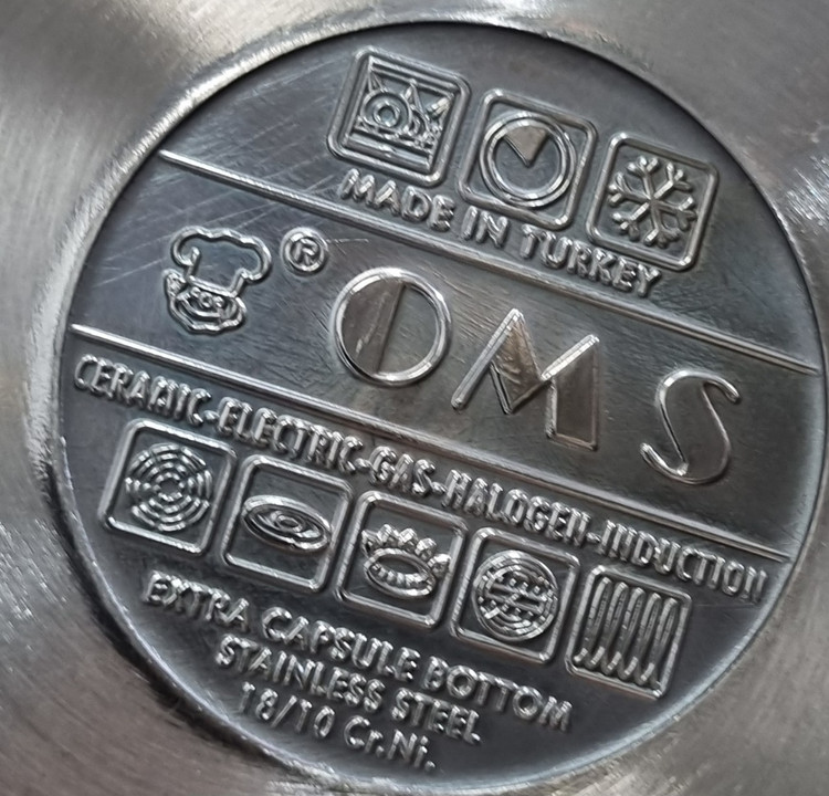 کف سرویس قابلمه نه پارچه استیل او ام اس ترکیه کد ۱۰۲۵