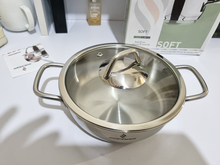 تابه دودسته استیل سوفرام ترکیه مدل سافت سایز ۱۶