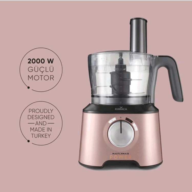 Karaca Mastermaid Power Multifunctional 10 in 1 Gıda Hazırlama Seti 2000W Rosegold