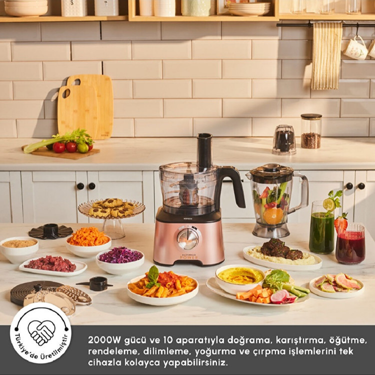 ست غذاساز ۱۰ کاره کاراجا مدل Mastermaid Power Multifunctional رنگ رزگلد