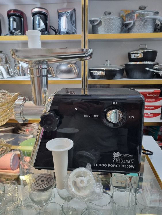 چرخ گوشت توربو ۳۳۰۰ وات فوما ژاپن مدل Fu-1925 رنگ سیاه