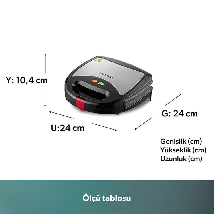 ساندویچ ساز و توستر قابل حمل کاراجا مدل هامند Homend 1325H
